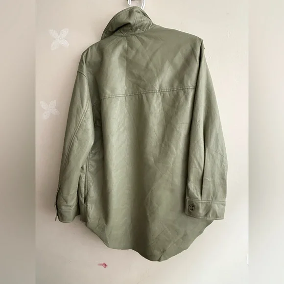 Wilfred Ganna  Faux leather shirt jacket - Picture 5 of 8